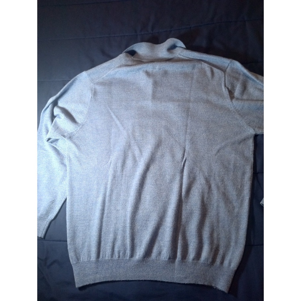 Jos A Bank Signature Sweater Mens‎ XL Blue Merino Wool Polo Casual - Picture 5 of 5